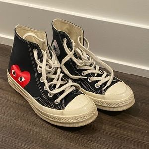 Converse Comme does Garçon Play Chuck 70 High Top Sneakers